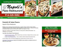 Tablet Screenshot of napolispizzany.com
